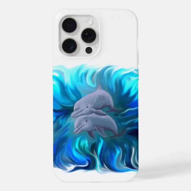 Pair of dolphins iPhone case (Back)
