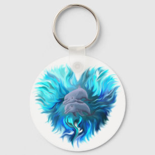 Pair of Dolphins Keychain