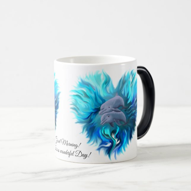 Pair of Dolphins Magic Mug (Front Right)