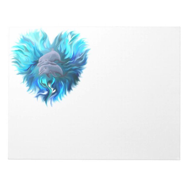 Pair of Dolphins Notepad (Front)