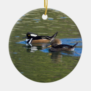 Pair of Ducks Ceramic Ornament