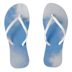 Pair of Flip Flops CLOUDS  ART AND DESIGN 