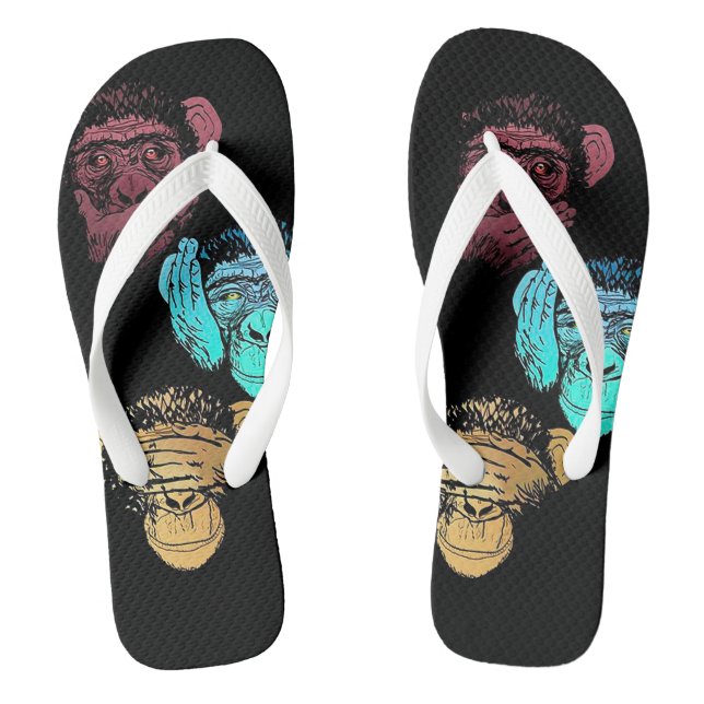 Pair of Flip Flops - monkey  (Footbed)