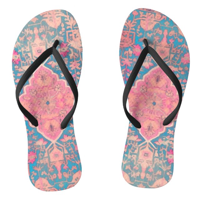 Pair of Flip Flops Persian pattern  (Footbed)
