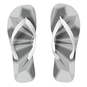 Pair of Flip Flops with red art