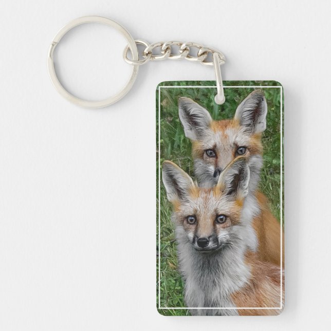 Pair Of Foxes  Keychain (Front)