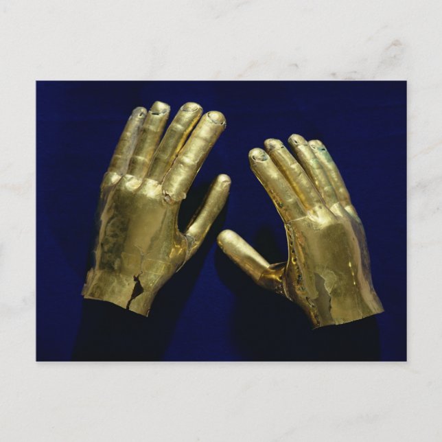 Pair of funerary hands, from Peru, c.200-c.800 Postcard (Front)