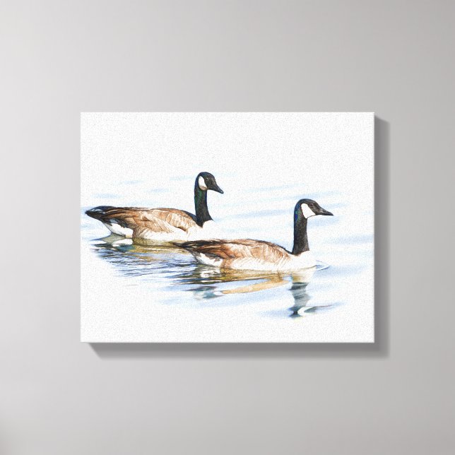 Pair of Geese Canvas Print (Front)