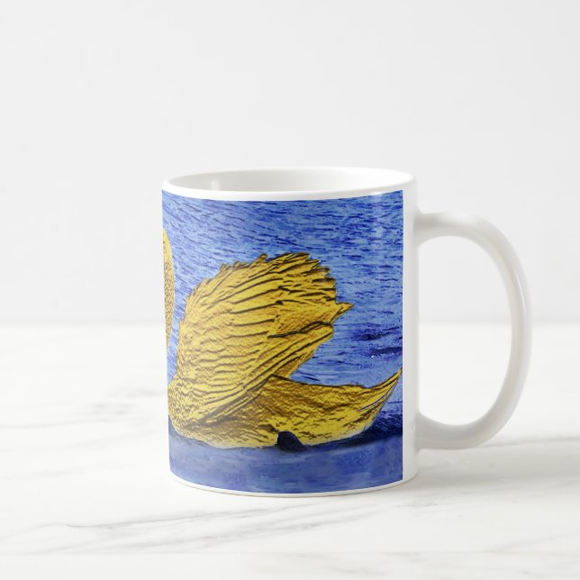 pair of golden swans coffee mug (Right)