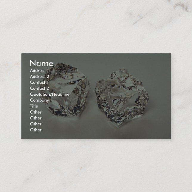 Pair of Ice cubes Business Card (Front)