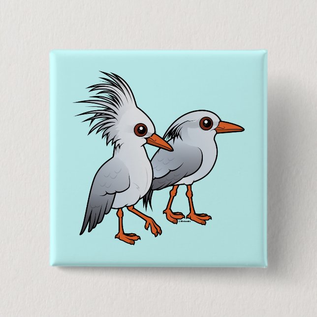 Pair of Kagu 2 Inch Square Button (Front)