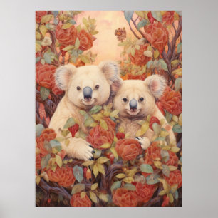 Pair of koalas poster