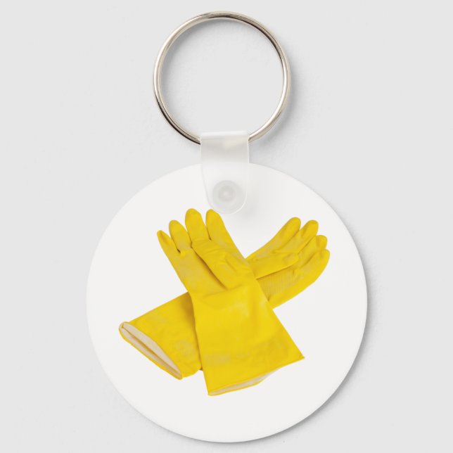Pair of latex gloves keychain (Front)