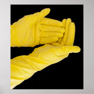 Pair of latex gloves poster
