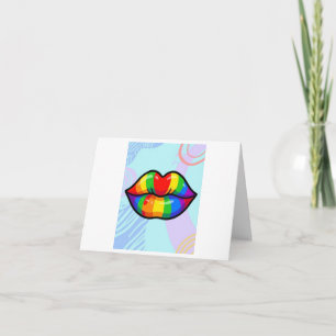 pair of lips to send a kiss to someone special card