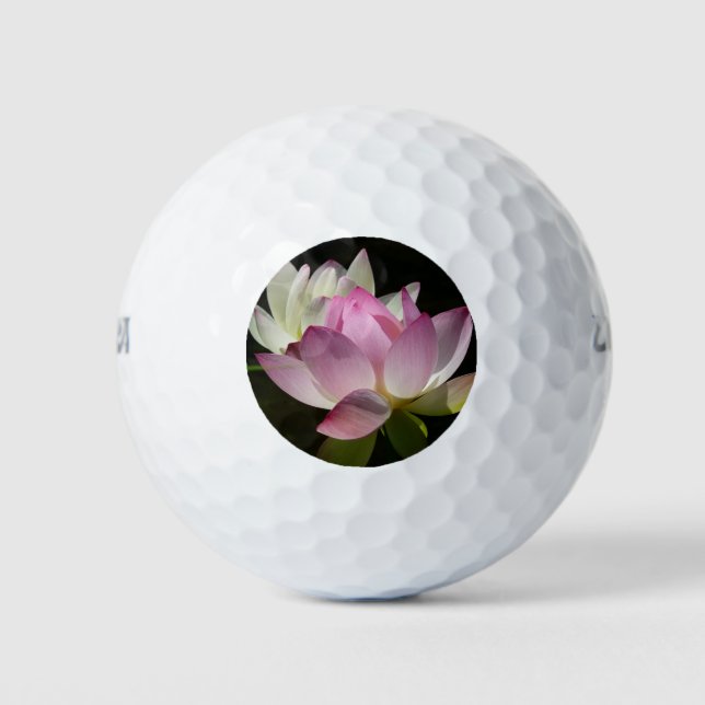 Pair of Lotus Flowers II Golf Balls (Front)