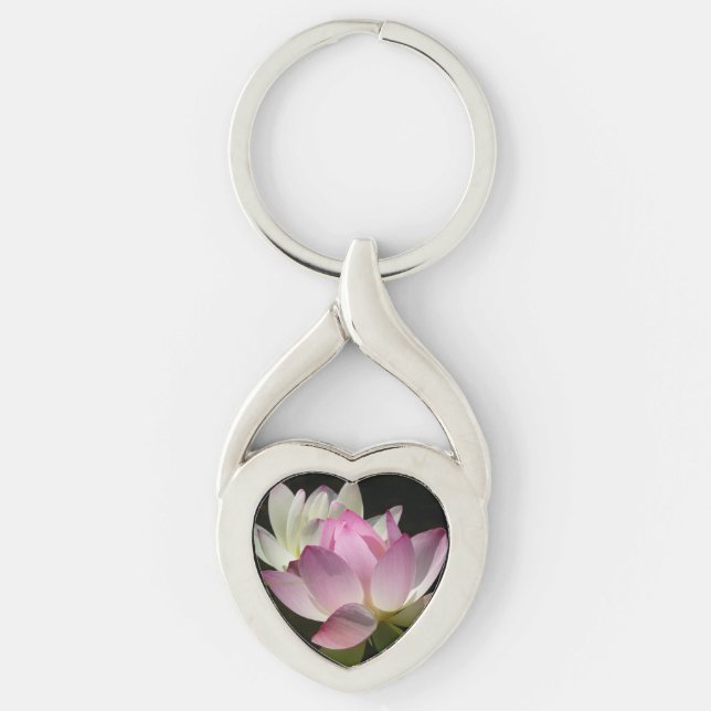 Pair of Lotus Flowers II Keychain (Front)