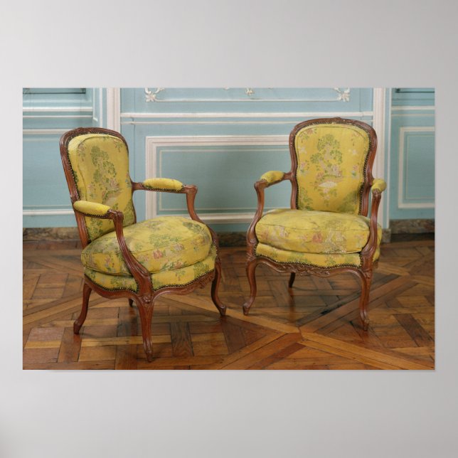 Pair of Louis XV armchairs, 1723-74 Poster (Front)