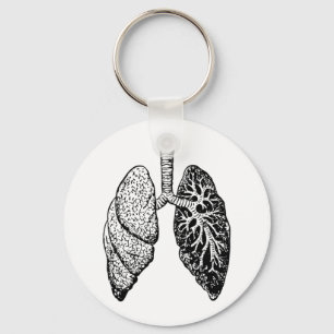 pair of lungs keychain