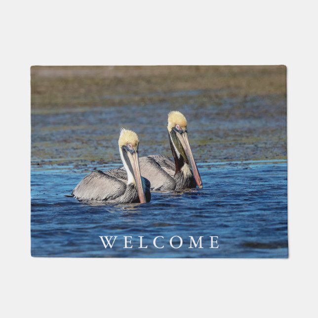 Pair of Pelicans Doormat (Front)