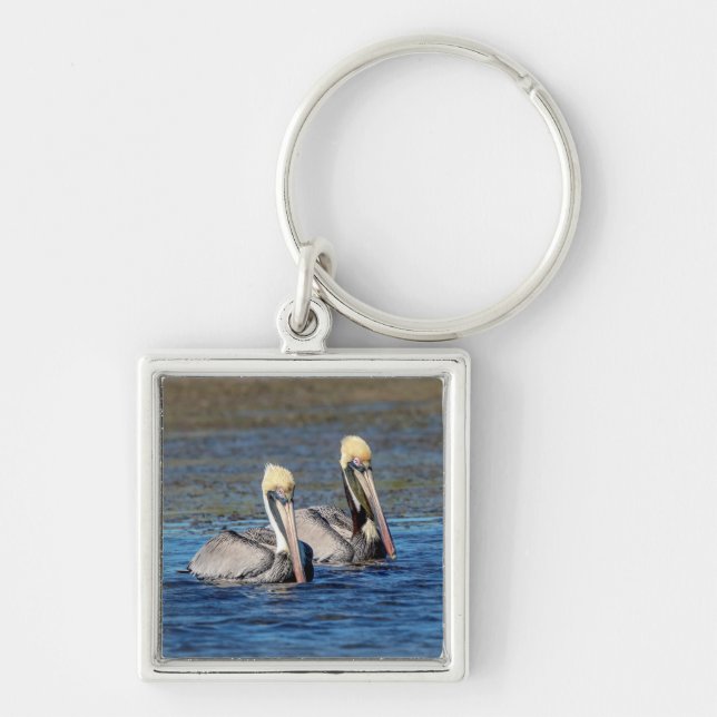 Pair of Pelicans Keychain (Front)