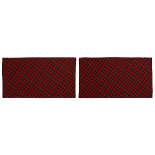 Pair Of Pillowcase Covers - Red Tartan