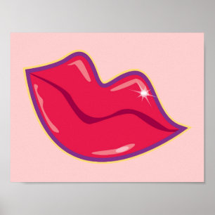 Pair of Red Lips Poster