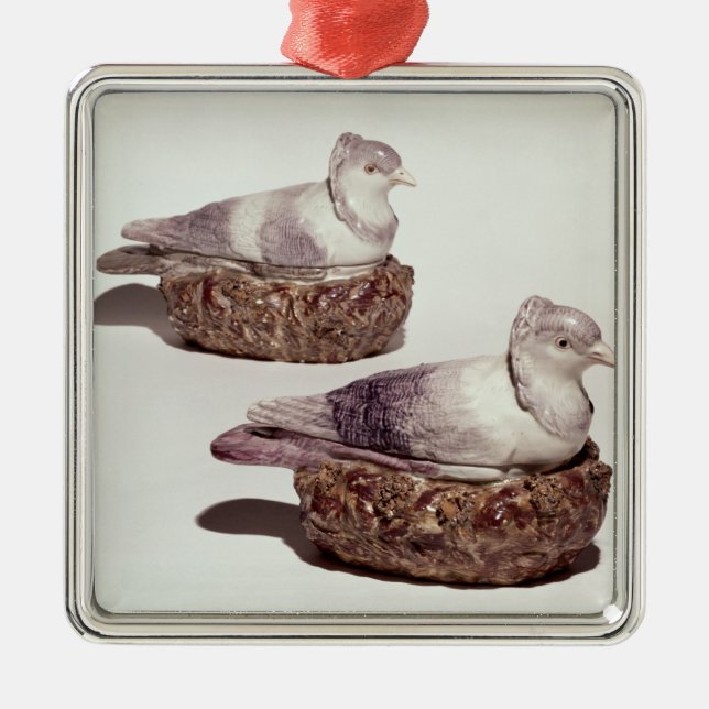 Pair of Staffordshire pottery tureens Metal Ornament (Front)