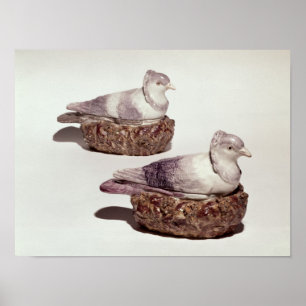 Pair of Staffordshire pottery tureens Poster