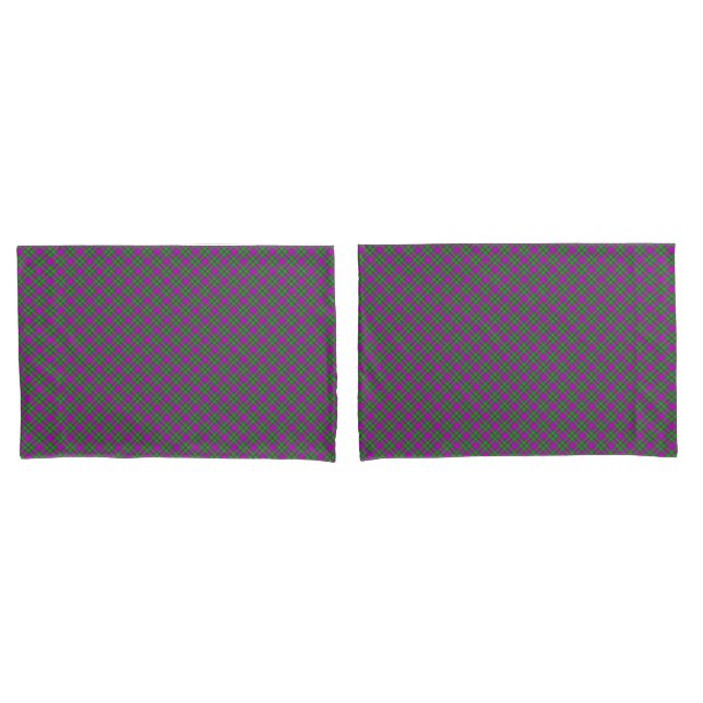 Pair of Standard Size Pillowcases/Plaid Pillowcase (Front-Set)