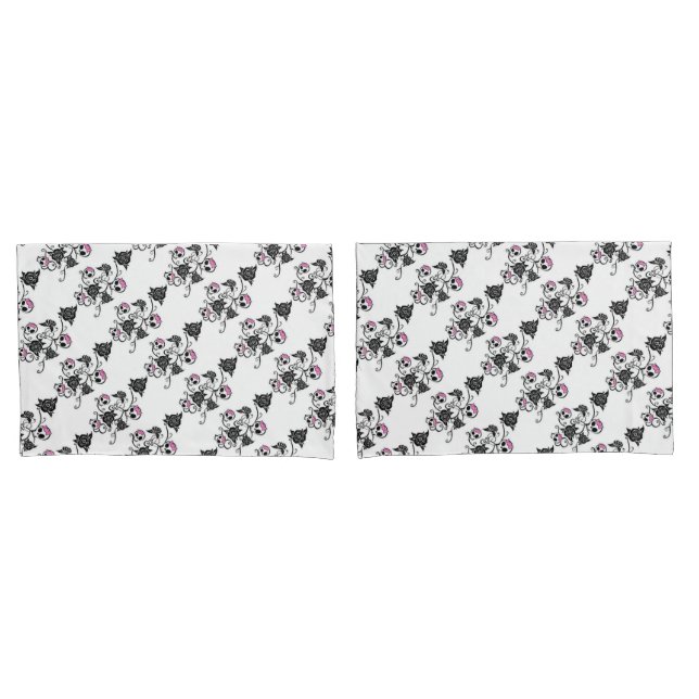 Pair of Standard Size Pillowcases/Skulls Pillowcase (Front-Set)