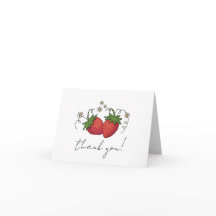 Pair of Strawberries Thank You card