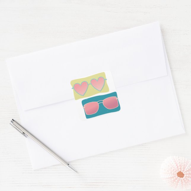 Pair of Sunglasses Square Sticker (Envelope)