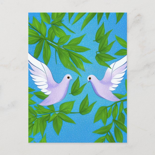 Pair of White Doves Postcard (Front)