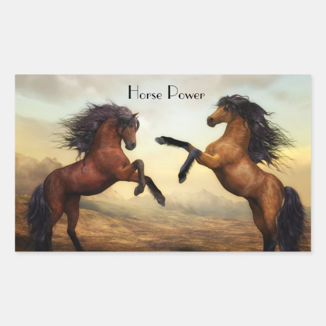pair of wild horses  sticker (Front)