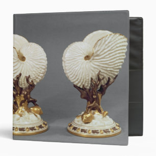Pair of Worcester vases shaped as Nautilus Binder
