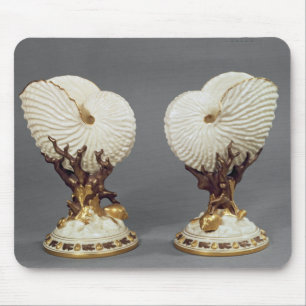 Pair of Worcester vases shaped as Nautilus Mouse Pad