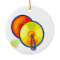 Pair of yellow cymbals outlined in blue graphic