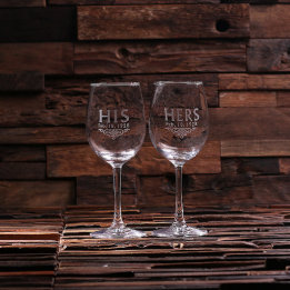 Paire de haute qualité Ses & Hers de grandes verre
