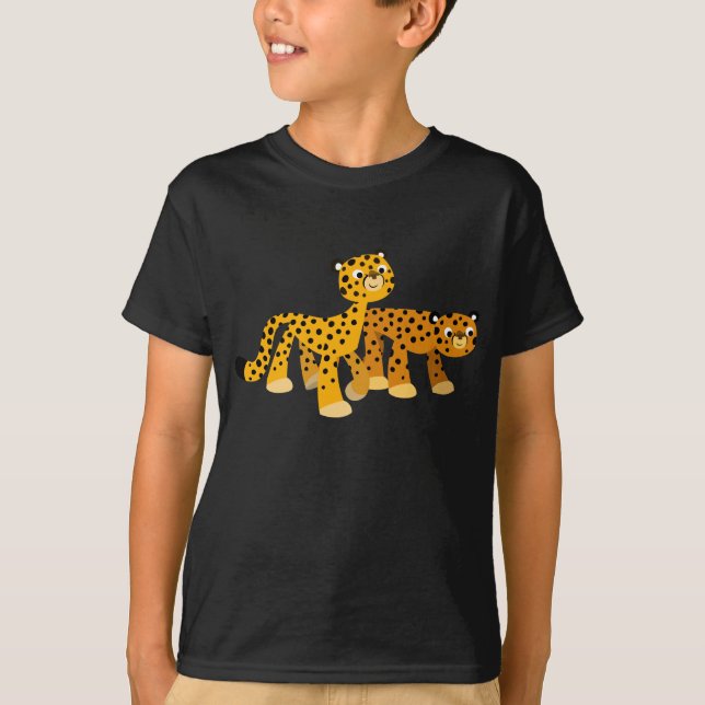 Paire de mignonette Cheetahs Cheetahs T-shirts pou (Devant)
