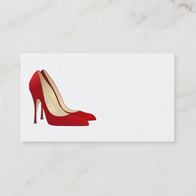 paire de pompes à talon rouge carte de visite (Devant)