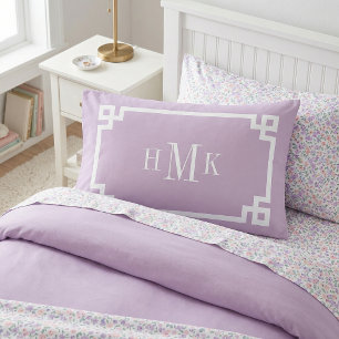 Paire de taies d'oreiller standard monogramme clé 