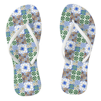 Paire de tongs tuiles portugaises