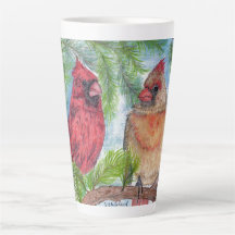 Paire des cardinaux Latte Mug