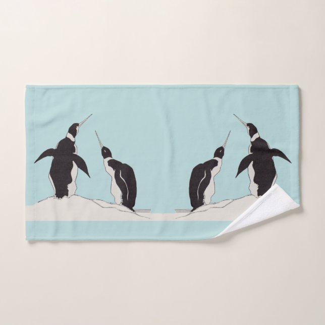 paires de pingouins X 2 (Serviette à main)