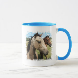 Paires de tasse de café de chevaux