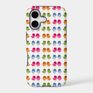 Paires d'oiseaux colorés mignons motif