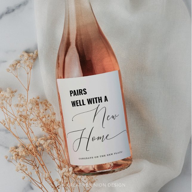 Pairs Well With A New Home Housewarming Gift Wine Label (Creator Uploaded)