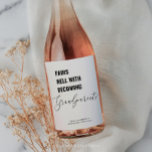 Pairs Well With Baby Announcement Grandparents Wine Label<br><div class="desc">Give your parents or in-laws the ultimate surprise with this "Pairs Well with Becoming Grandparents" wine label! This trendy, minimalistic design is the perfect way to share the exciting news of your pregnancy in a fun and memorable way. Simply attach the label to a bottle of wine (or non-alcoholic drink)...</div>