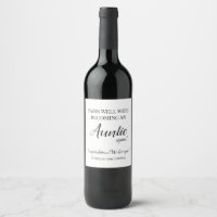 Pairs Well with Becoming an Auntie Again Label